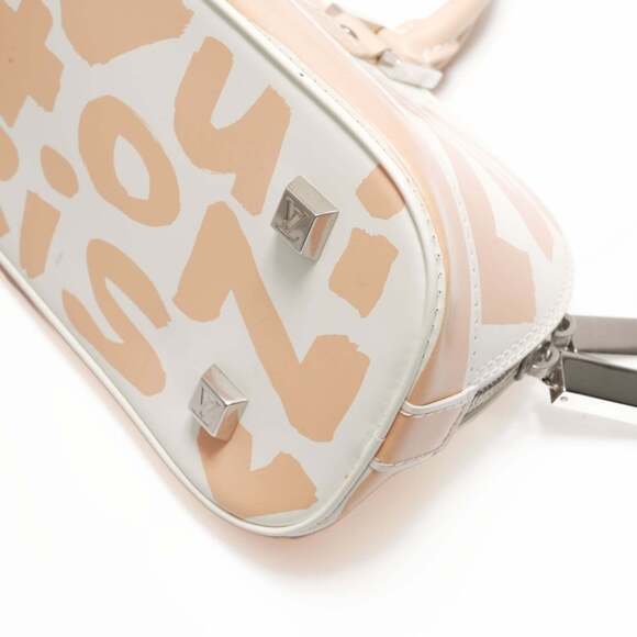 Louis Vuitton 2001 Graffiti Alma Horizontal Handbag in White and Beige - Picture 7 of 12